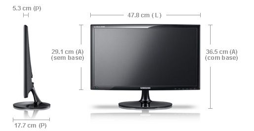 Monitor 20 LED Samsung S20A300B Preto